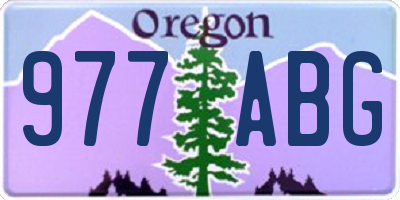OR license plate 977ABG
