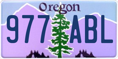 OR license plate 977ABL