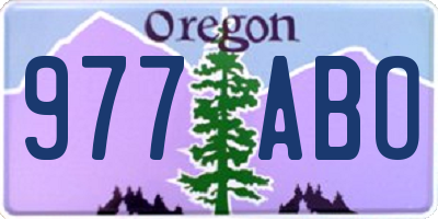 OR license plate 977ABO