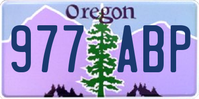 OR license plate 977ABP