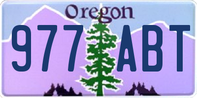 OR license plate 977ABT