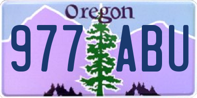 OR license plate 977ABU