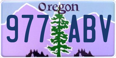 OR license plate 977ABV