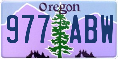 OR license plate 977ABW