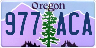 OR license plate 977ACA