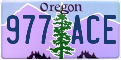 OR license plate 977ACE
