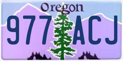 OR license plate 977ACJ