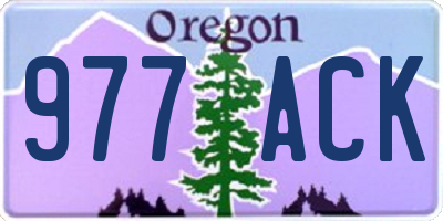 OR license plate 977ACK
