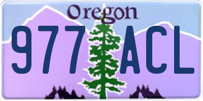 OR license plate 977ACL