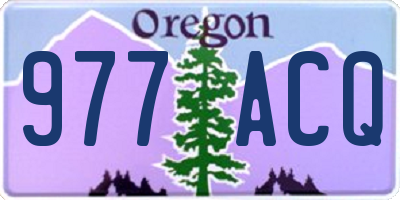 OR license plate 977ACQ