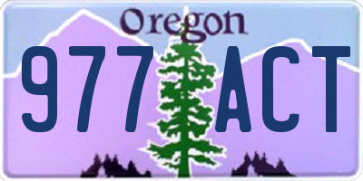 OR license plate 977ACT
