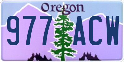 OR license plate 977ACW