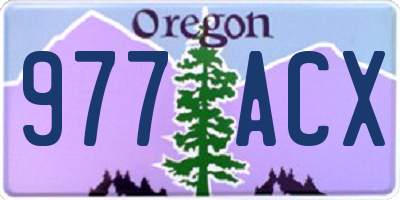 OR license plate 977ACX