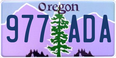 OR license plate 977ADA