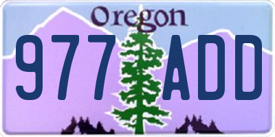 OR license plate 977ADD