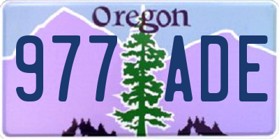 OR license plate 977ADE