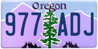OR license plate 977ADJ