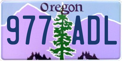 OR license plate 977ADL