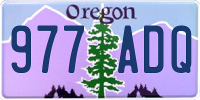 OR license plate 977ADQ
