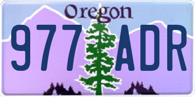 OR license plate 977ADR