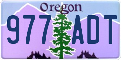 OR license plate 977ADT