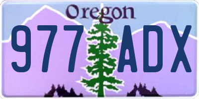 OR license plate 977ADX
