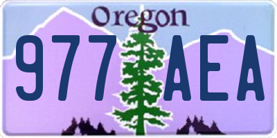 OR license plate 977AEA