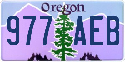 OR license plate 977AEB