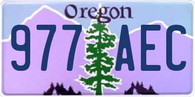 OR license plate 977AEC
