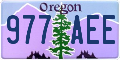 OR license plate 977AEE
