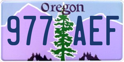 OR license plate 977AEF