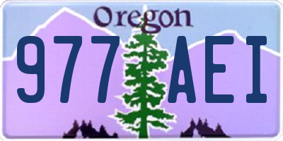 OR license plate 977AEI