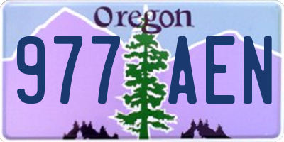 OR license plate 977AEN