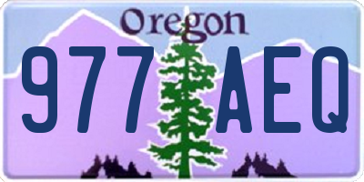 OR license plate 977AEQ