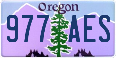 OR license plate 977AES