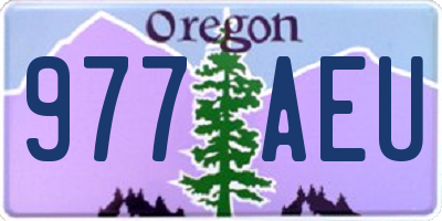 OR license plate 977AEU