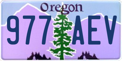 OR license plate 977AEV