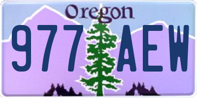 OR license plate 977AEW
