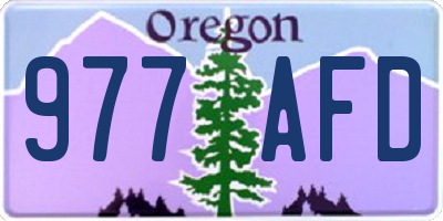 OR license plate 977AFD