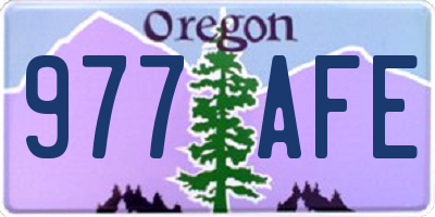 OR license plate 977AFE