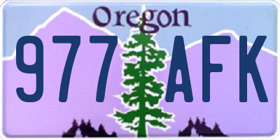 OR license plate 977AFK