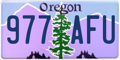 OR license plate 977AFU