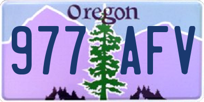 OR license plate 977AFV