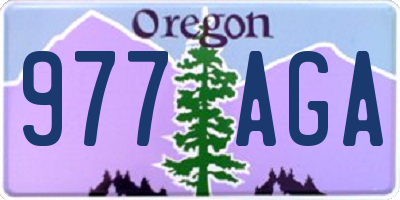 OR license plate 977AGA