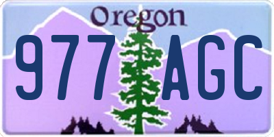 OR license plate 977AGC