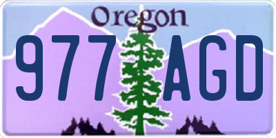 OR license plate 977AGD