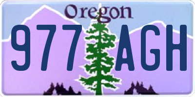 OR license plate 977AGH