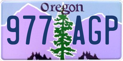 OR license plate 977AGP