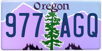OR license plate 977AGQ