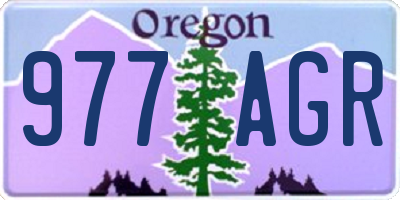 OR license plate 977AGR